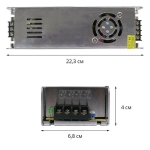 Блок живлення 12В 360Вт 30А STR-360-12 IP20 Slim перфорований 11675